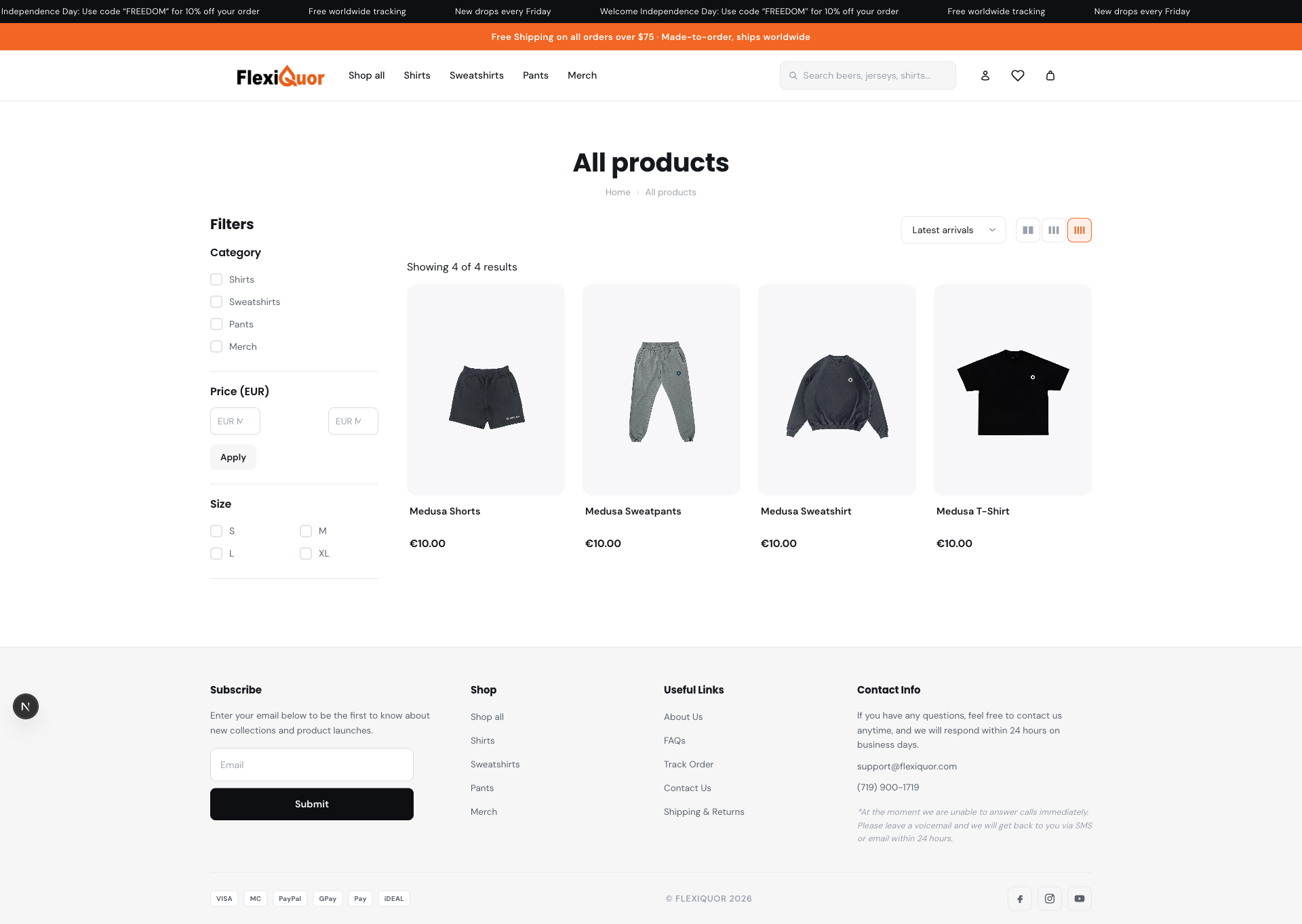 Store listing